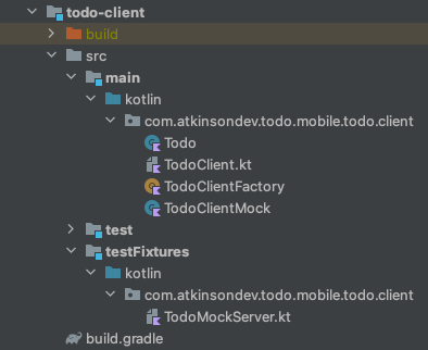 Todo client subproject