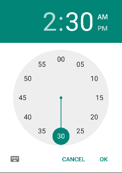 Android time picker